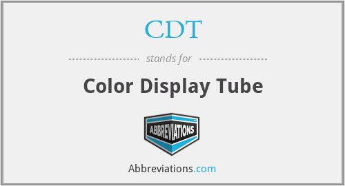 What does color TV tube stand for?